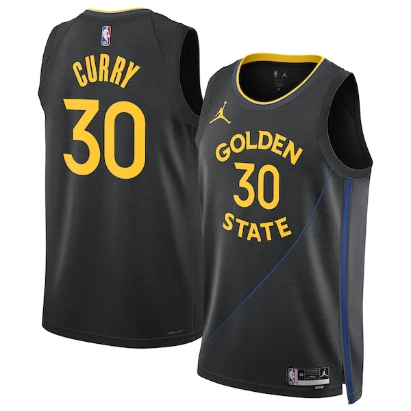 Bellissimo Gorgeous Stephen Curry Golden State Warriors Jordan Brand Unisex 2024/25 Swingman Jersey Statement Edition Black per gli appassionati
