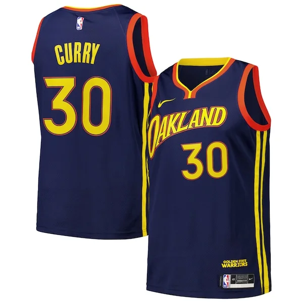 Trendy Ottimo Stephen Curry Golden State Warriors Nike Swingman Player Jersey City Edition Royal per gli appassionati