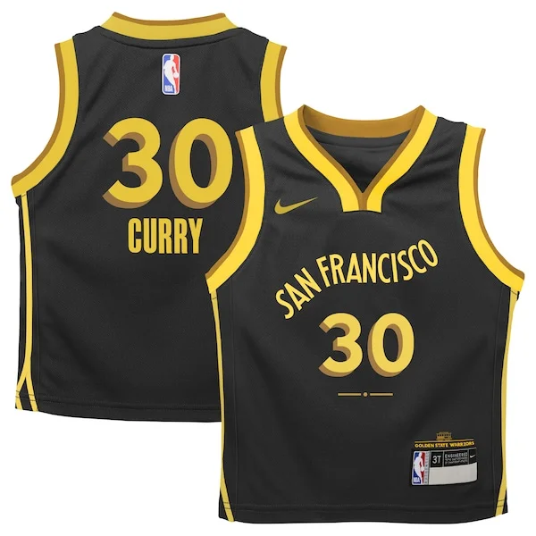 Versatile Stephen Curry Golden State Warriors Nike Toddler Swingman Replica Jersey City Edition Black per gli appassionati