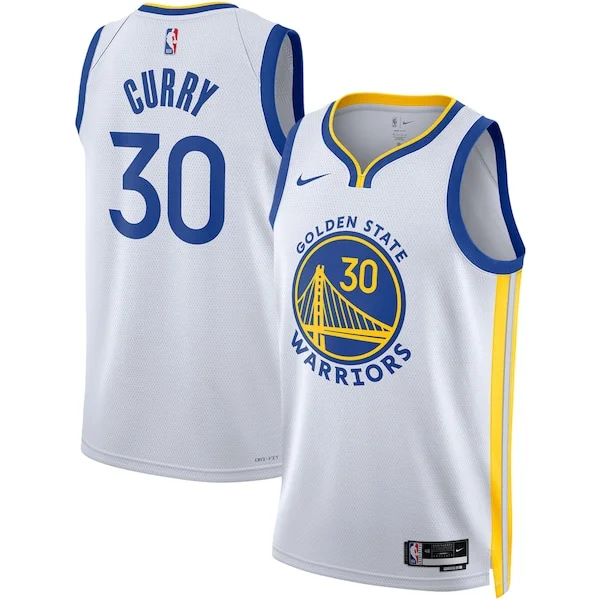 Carino Stupendo Magnifico Stephen Curry Golden State Warriors Nike Unisex Swingman Jersey Association Edition White/Royal per gli appassionati