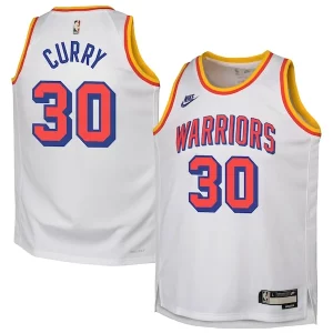 Stupendo Cool Stephen Curry Golden State Warriors Nike Youth 2024/25 Swingman Jersey White Classic Edition per gli appassionati