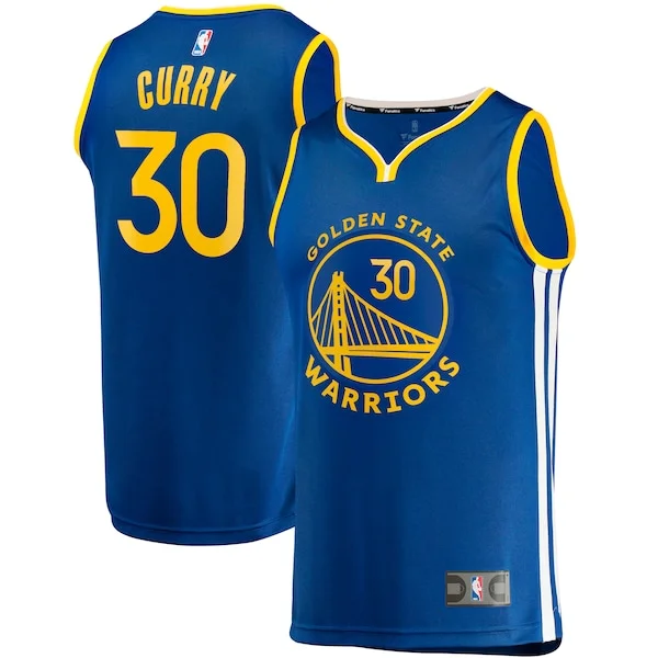 Delizioso Stephen Curry Golden State Warriors Fast Break Replica Jersey Icon Edition Royal per gli appassionati