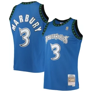 Attraente Incantevole Stupendo Stephon Marbury Minnesota Timberwolves 1996/97 Hardwood Classics Swingman Jersey Blue per gli appassionati
