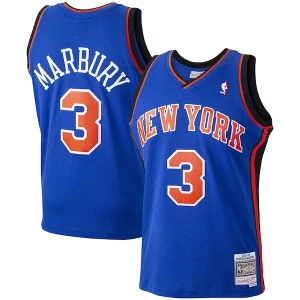 Duraturo Comodo Carino Stephon Marbury New York Knicks Hardwood Classics Swingman Jersey Blue per gli appassionati