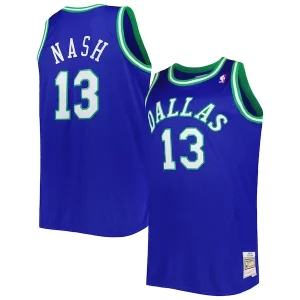 Ottimo Prestigioso Steve Nash Dallas Mavericks Big & Tall Hardwood Classics 1998/99 Swingman Jersey Blue per gli appassionati