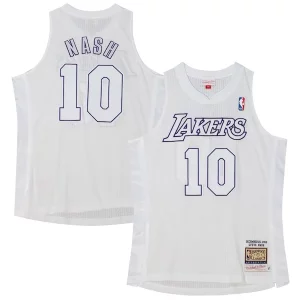 Cool Steve Nash Los Angeles Lakers 2012 Authentic Player Jersey White per gli appassionati