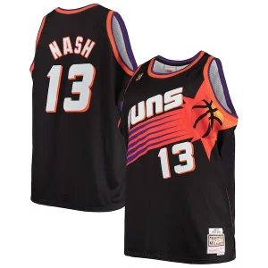 Carino Steve Nash Phoenix Suns 1996/97 Big & Tall Hardwood Classics Swingman Jersey Black/White per gli appassionati