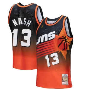Fascinante Trendy Steve Nash Phoenix Suns 1996/97 Hardwood Classics Fadeaway Swingman Player Jersey Orange/Black per gli appassionati