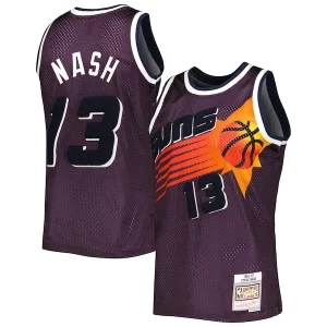 Stupendo Raffinato Steve Nash Phoenix Suns 1996/97 Hardwood Classics Off Court Swingman Jersey Purple per gli appassionati