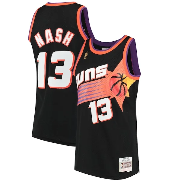 Bellissimo Accattivante Carino Steve Nash Phoenix Suns 1996/97 Hardwood Classics Swingman Jersey Black per gli appassionati