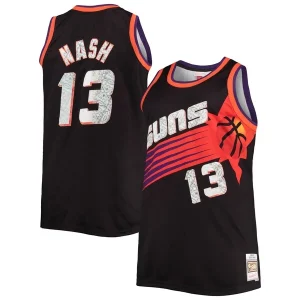 Prestigioso Raffinato Versatile Steve Nash Phoenix Suns Big & Tall 1996/97 NBA 75th Anniversary Diamond Swingman Jersey Black per gli appassionati