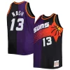 Prestigioso Steve Nash Phoenix Suns Big & Tall Hardwood Classics 1996/97 Split Swingman Jersey Purple/Black per gli appassionati