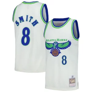 Raffinato Prestigioso Gorgeous Steve Smith Atlanta Hawks Chainstitch Swingman Jersey Cream per gli appassionati