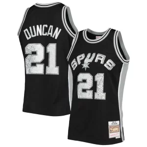 Versatile Attraente Tim Duncan San Antonio Spurs 1998/99 Hardwood Classics NBA 75th Anniversary Diamond Swingman Jersey Black per gli appassionati