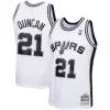 Robusto Tim Duncan San Antonio Spurs 1998/99 Hardwood Classics Swingman Jersey White per gli appassionati