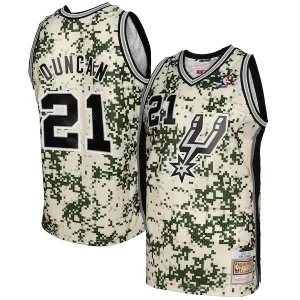 Pratico Tim Duncan San Antonio Spurs 2013/14 Swingman Jersey Camo per gli appassionati