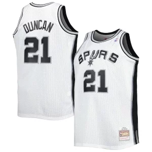 Raffinato Prestigioso Ottimo Tim Duncan San Antonio Spurs Big & Tall Hardwood Classics 1998/99 Swingman Jersey White/Black per gli appassionati