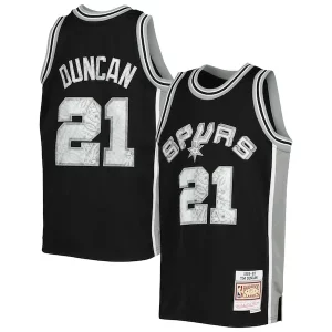 Cool Resistente Tim Duncan San Antonio Spurs Youth 1998/99 Hardwood Classics 75th Anniversary Diamond Jersey per gli appassionati