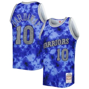 Eccezionale Lussuoso Tim Hardaway Golden State Warriors 1990/91 Galaxy Swingman Jersey Blue per gli appassionati