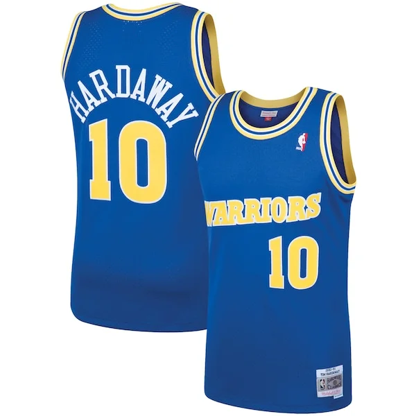 Bellissimo Magnifico Tim Hardaway Golden State Warriors 1990/91 Hardwood Classics Swingman Jersey Royal per gli appassionati