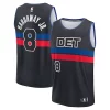 Meraviglioso Bellissimo Stupendo Tim Hardaway Jr. Detroit Pistons Fast Break Player Jersey Statement Edition Black per gli appassionati