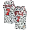 Resistente Meraviglioso Toni Kukoc Chicago Bulls 1997/98 Hardwood Classics Doodle Swingman Jersey White per gli appassionati