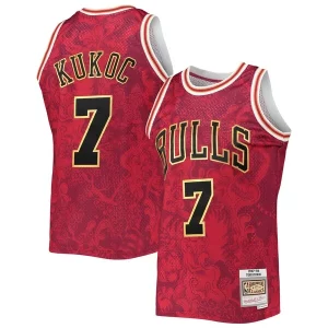 Magnifico Toni Kukoc Chicago Bulls Hardwood Classics 1997/98 Lunar New Year Swingman Jersey Red per gli appassionati