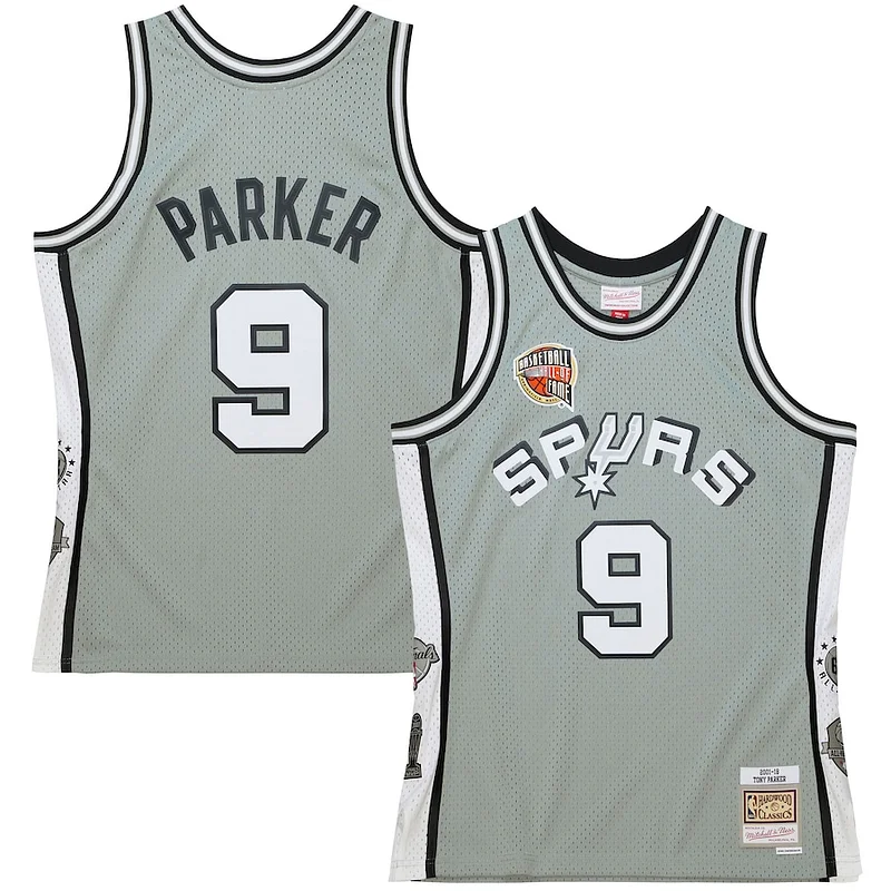 Bellissimo Magnifico Tony Parker San Antonio Spurs Unisex Hall of Fame Class of 2023 Throwback Swingman Jersey Gray per gli appassionati