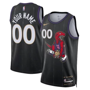 Meraviglioso Duraturo Trendy Toronto Raptors Nike Unisex 2024/25 Custom Swingman Jersey City Edition Black per gli appassionati