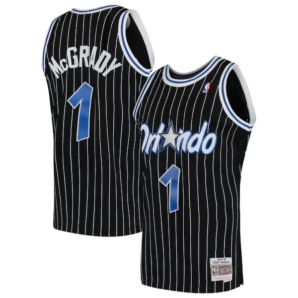 Lussuoso Versatile Moderno Tracy McGrady Orlando Magic Hardwood Classics Swingman Jersey Black/Blue per gli appassionati