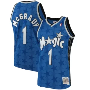 Splendido Moderno Tracy McGrady Orlando Magic Hardwood Classics Swingman Jersey Blue per gli appassionati