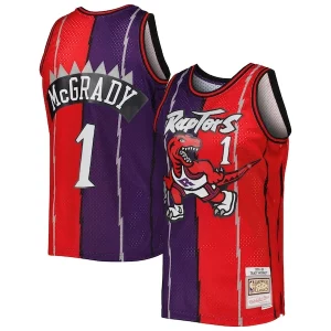 Sofisticato Incantevole Resistente Tracy McGrady Toronto Raptors Hardwood Classics 1998/99 Split Swingman Jersey Purple/Red per gli appassionati