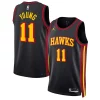 Robusto Fantastico Trae Young Atlanta Hawks Jordan Brand Unisex Swingman Jersey Statement Edition Black per gli appassionati