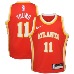Trendy Moderno Cool Trae Young Atlanta Hawks Nike Toddler Swingman Player Jersey Icon Edition Red per gli appassionati