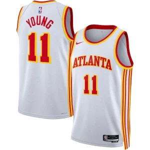 Duraturo Versatile Raffinato Trae Young Atlanta Hawks Nike Unisex Swingman Jersey Association Edition White/Red per gli appassionati