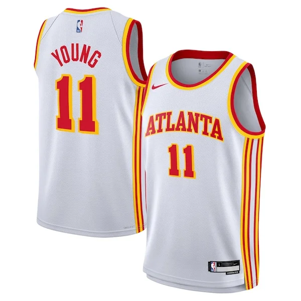 Accattivante Duraturo Trae Young Atlanta Hawks Nike Youth Swingman Jersey Association Edition White per gli appassionati