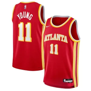 Trendy Trae Young Atlanta Hawks Nike Youth Swingman Jersey Icon Edition Red per gli appassionati