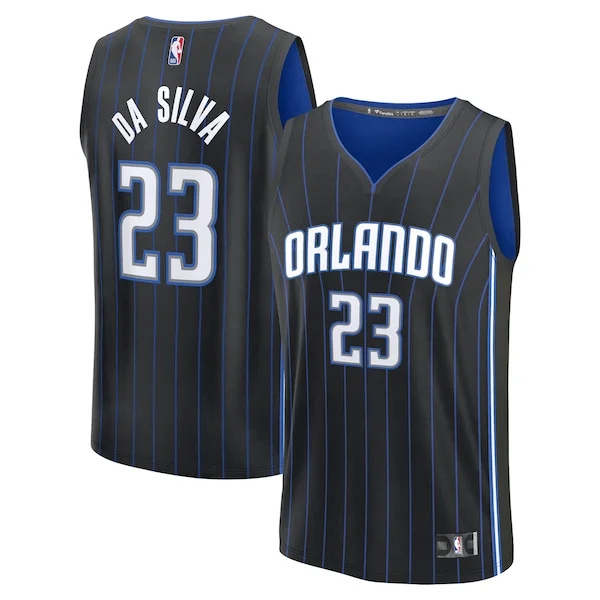 Carino Classico Tristan da Silva Orlando Magic Youth 2024 NBA Draft Fast Break Player Jersey Icon Edition Black per gli appassionati