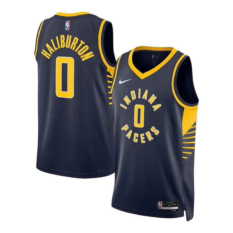 Splendido Raffinato Tyrese Haliburton Indiana Pacers Nike Unisex Swingman Jersey Association Edition Navy per gli appassionati