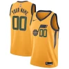Moderno Delizioso Raffinato Utah Jazz Nike Swingman Custom Jersey Statement Edition Gold per gli appassionati