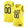 Delizioso Fascinante Utah Jazz Nike Unisex Swingman Custom Jersey Gold Icon Edition per gli appassionati