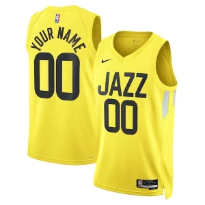 Delizioso Fascinante Utah Jazz Nike Unisex Swingman Custom Jersey Gold Icon Edition per gli appassionati