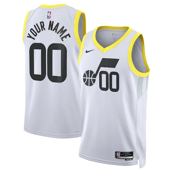 Eccezionale Utah Jazz Nike Unisex Swingman Custom Jersey White Association Edition per gli appassionati