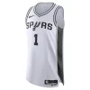 Duraturo Robusto Victor Wembanyama San Antonio Spurs Nike Authentic Jersey Association Edition White per gli appassionati
