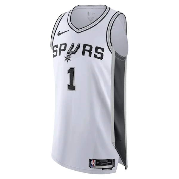 Duraturo Robusto Victor Wembanyama San Antonio Spurs Nike Authentic Jersey Association Edition White per gli appassionati