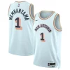Stupendo Resistente Duraturo Victor Wembanyama San Antonio Spurs Nike Unisex 2024/25 Swingman Player Jersey City Edition Light Blue per gli appassionati