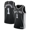 Fascinante Robusto Comodo Victor Wembanyama San Antonio Spurs Nike Youth 2023 NBA Draft First Round Pick Swingman Jersey Icon Edition Black per gli appassionati