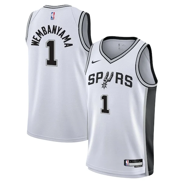 Lussuoso Victor Wembanyama San Antonio Spurs Nike Youth Swingman Jersey Association Edition White per gli appassionati