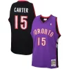 Attraente Classico Vince Carter Toronto Raptors 1999/00 Hardwood Classics Swingman Jersey Purple/White per gli appassionati