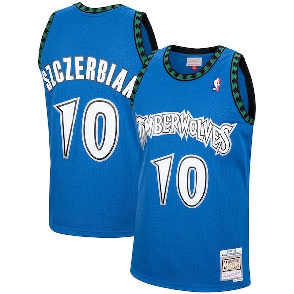 Fantastico Attraente Fascinante Wally Szczerbiak Minnesota Timberwolves 2001/02 Hardwood Classics Swingman Jersey Blue per gli appassionati